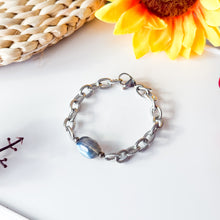 Load image into Gallery viewer, Labradorite Nugget 304 Stainless Steel Chunky Crystal Chain Bracelet