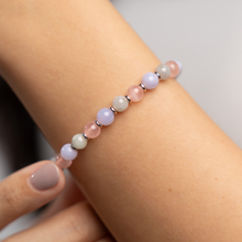 Load image into Gallery viewer, Mini Candy (Blue Lace Agate, Rose Quartz, Green Jade) Crystal Bracelet