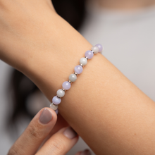 Load image into Gallery viewer, Mini Icy Green (Blue Lace Agate, Green Jade) Crystal Bracelet