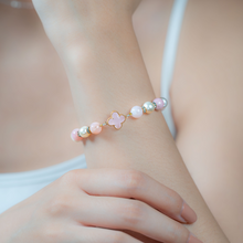 Load image into Gallery viewer, Princess Ophelia (Pink Opal, Pearl) Crystal Slider Bracelet