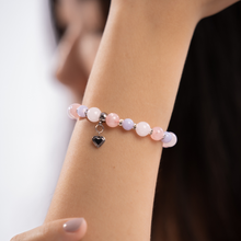 Load image into Gallery viewer, Cotton Candy (Rose Quartz, White Jade, Blue Lace Agate) Crystal Bracelet