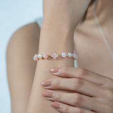 Load image into Gallery viewer, Princess Ophelia (Pink Opal, Pearl) Crystal Slider Bracelet