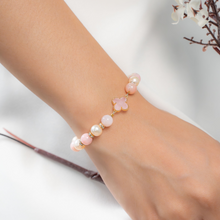 Load image into Gallery viewer, Princess Ophelia (Pink Opal, Pearl) Crystal Slider Bracelet