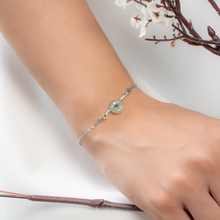 Load image into Gallery viewer, Green Jade Donut (Stainless Steel Chain Bracelet)
