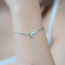 Load image into Gallery viewer, Green Jade Donut (Stainless Steel Chain Bracelet)