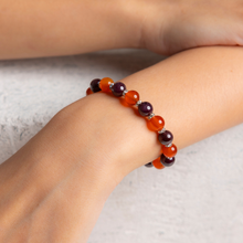 Load image into Gallery viewer, Sweet Enchantress (Natural Starlight Garnet, Carnelian) Crystal Bracelet