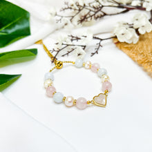 Load image into Gallery viewer, Princess Layla (Rose Quartz, Jade, Freshwater Pearls) Signature Crystal Chain Bracelet