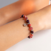 Load image into Gallery viewer, Sweet Berry (Natural Starlight Garnet, Strawberry Quartz, Rhodonite) Crystal Bracelet
