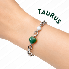 Load image into Gallery viewer, Horoscope Lucky Stones 304 Stainless Steel Chunky Chain Crystal Bracelet