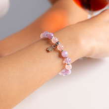 Load image into Gallery viewer, Periwinkle (Kunzite, Rose Quartz, Lavender Quartz) Crystal Crystal Bracelet