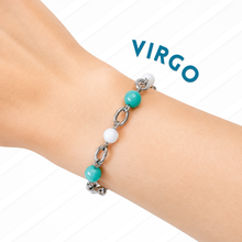 Load image into Gallery viewer, Horoscope Lucky Stones 304 Stainless Steel Chunky Chain Crystal Bracelet