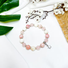 Load image into Gallery viewer, Baby Pink (Rose Quartz, Cream Trochus, Pink Opal) Crystal Bracelet