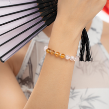 Load image into Gallery viewer, Citrine x Frosted Quartz Crystal Bracelet