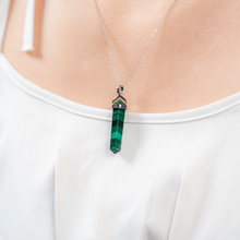 Load image into Gallery viewer, Malachite S925 Pendulum Necklace