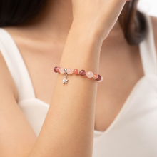 Load image into Gallery viewer, Aurelia Red (Strawberry Quartz, Rose Quartz, Yan Yuan Agate) Crystal Bracelet
