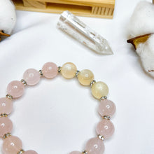 Load image into Gallery viewer, Pastel Honey (Rose Quartz, Peach Moonstone) Crystal Bracelet