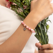 Load image into Gallery viewer, Misty Rose Crystal Bracelet (Rose Quartz, Rhodonite, Pink Conch)