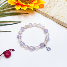 Load image into Gallery viewer, Icy Lilac (RARE Himalayan Pink Azeztulite, Lavender Milky Amethyst Quality AAA) Crystal Bracelet
