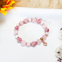 Load image into Gallery viewer, Pink Sorbet Crystal Bracelet (RARE Cinnabrite, Rose Quartz, Mexico Grade 3A Pink Opal)