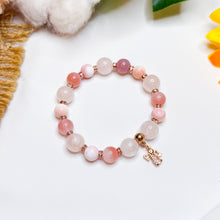 Load image into Gallery viewer, Baby Blush (Rose Quartz, Yan Yuan Agate, Pink Conch) Crystal Bracelet