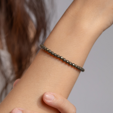 Load image into Gallery viewer, Faceted Pyrite Crystal Bracelet