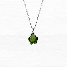 Load image into Gallery viewer, Raw Moldavite Crystal S925 Necklace