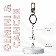 Load image into Gallery viewer, Birthstone Crystal 304 Stainless Steel Keychains