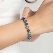 Load image into Gallery viewer, Mystic Blue (Blue Calcite, Blue Aventurine) Crystal Bracelet