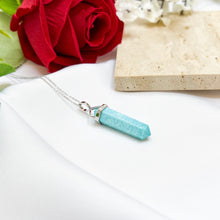 Load image into Gallery viewer, Amazonite Crystal S925 Pendulum Necklace