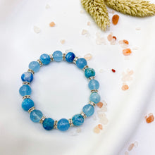 Load image into Gallery viewer, Admiral Blue Crystal Bracelet (Hemimorphite x Aquamarine)