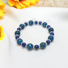 Load image into Gallery viewer, Midnight Blue (Apatite, Lapis Lazuli) Crystal Bracelet