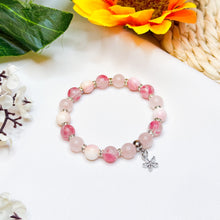 Load image into Gallery viewer, Misty Rose Crystal Bracelet (Rose Quartz, Rhodonite, Pink Conch)