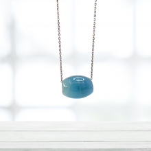 Load image into Gallery viewer, Aquamarine Barrel S925 Sterling Silver Necklace