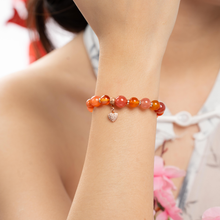 Load image into Gallery viewer, Scarlet Red (Carnelian, Yan Yuan Agate) Crystal Bracelet