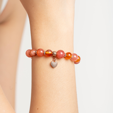 Load image into Gallery viewer, Scarlet Red (Carnelian, Yan Yuan Agate) Crystal Bracelet