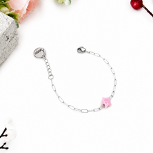 Load image into Gallery viewer, Dainty Pink Conch Chain Crystal Bracelet