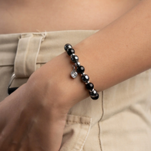 Load image into Gallery viewer, Black Eclipse (Black Tourmaline, Hematite) Crystal Bracelet