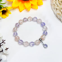 Load image into Gallery viewer, Icy Lilac (RARE Himalayan Pink Azeztulite, Lavender Milky Amethyst Quality AAA) Crystal Bracelet