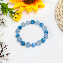 Load image into Gallery viewer, Admiral Blue (Santa Maria Aquamarine, Blue Apatite) Crystal Bracelet