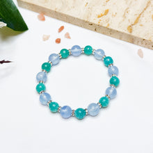 Load image into Gallery viewer, Mermaid Glow (Santa Maria Aquamarine, Peru Amazonite) Crystal Bracelet