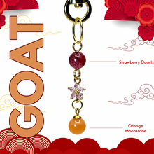 Load image into Gallery viewer, Chinese Zodiac Lucky Crystals Keychain