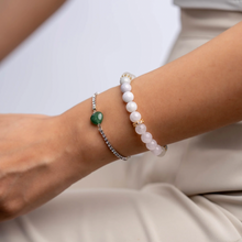 Load image into Gallery viewer, Green Aventurine Heart Signature Tennis Crystal Chain Crystal Bracelet
