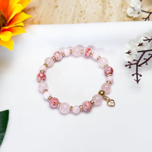 Load image into Gallery viewer, Pink Sorbet Crystal Bracelet (RARE Cinnabrite, Rose Quartz, Mexico Grade 3A Pink Opal)