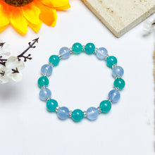 Load image into Gallery viewer, Mermaid Glow (Santa Maria Aquamarine, Peru Amazonite) Crystal Bracelet