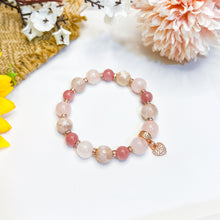 Load image into Gallery viewer, Rose Guava Crystal Bracelet (RARE Guava Quartz, Rose Quartz, Sakura Agate)