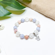 Load image into Gallery viewer, Lilac Pink (Blue Lace Agate, Pink Opal, Frosted Clear Quartz) Crystal Bracelet