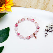 Load image into Gallery viewer, Pink Sorbet Crystal Bracelet (RARE Cinnabrite, Rose Quartz, Mexico Grade 3A Pink Opal)