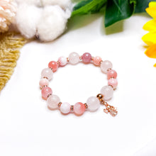 Load image into Gallery viewer, Baby Blush (Rose Quartz, Yan Yuan Agate, Pink Conch) Crystal Bracelet
