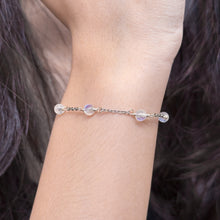 Load image into Gallery viewer, Rainbow Moonstone Stainless Steel Chain Bracelet