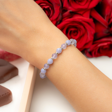 Load image into Gallery viewer, Baby Blue (Blue Chalcedony, Blue Lace Agate) Crystal Bracelet